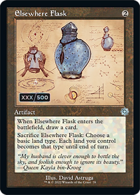 Elsewhere Flask (Retro Schematic) (Serial Numbered) [The Brothers' War Retro Artifacts] - Destination Retro