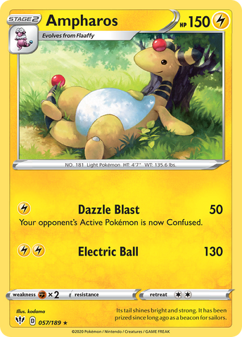 Ampharos (57/189) [Sword & Shield: Darkness Ablaze] - Destination Retro
