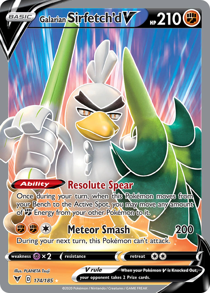Galarian Sirfetch’d V (174) [Sword & Shield: Vivid Voltage] - Destination Retro