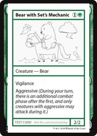 Bear with Set's Mechanic (2021 Edition) [Mystery Booster Playtest Cards] - Destination Retro