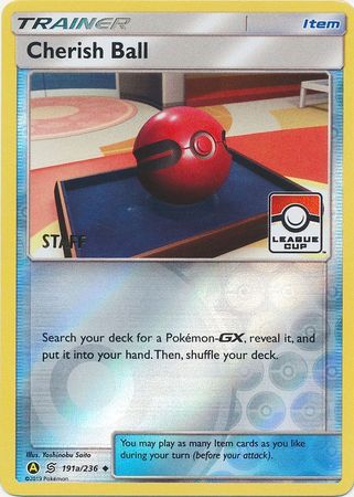 Cherish Ball (191a/236) (League Promo Staff) [Sun & Moon: Unified Minds] - Destination Retro