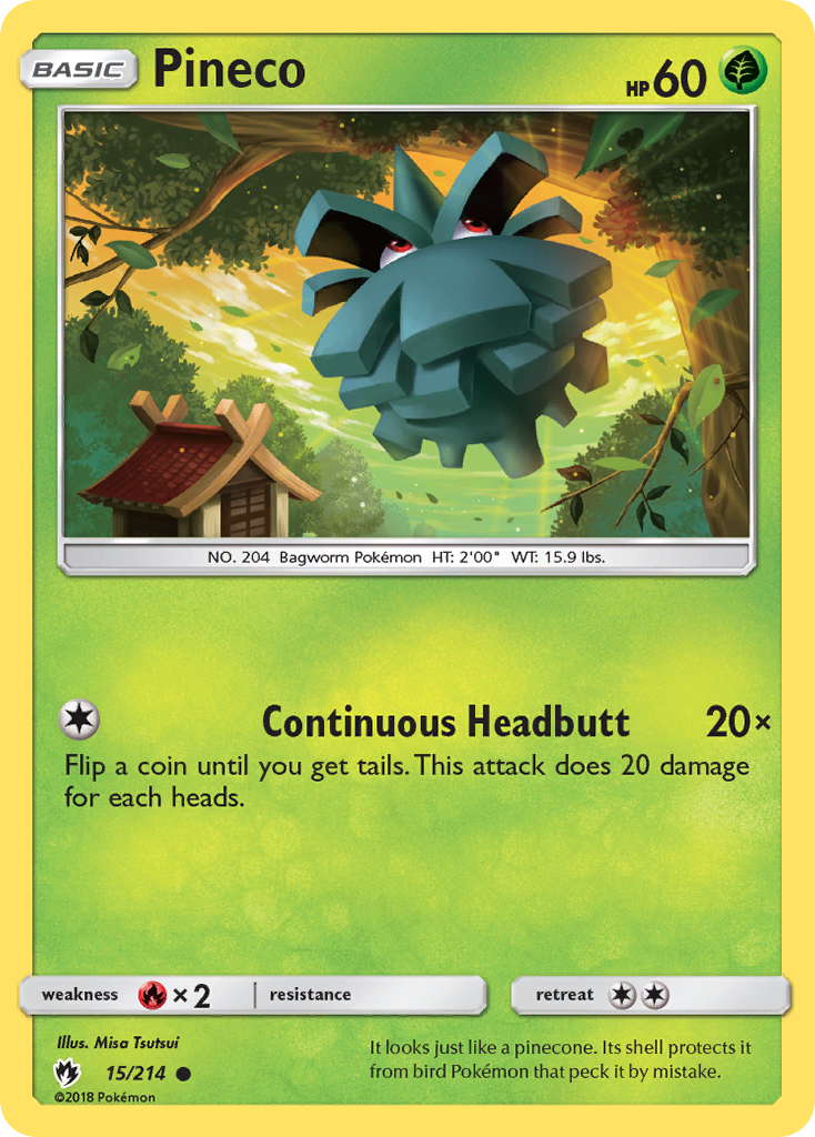 Pineco (15/214) [Sun & Moon: Lost Thunder] - Destination Retro