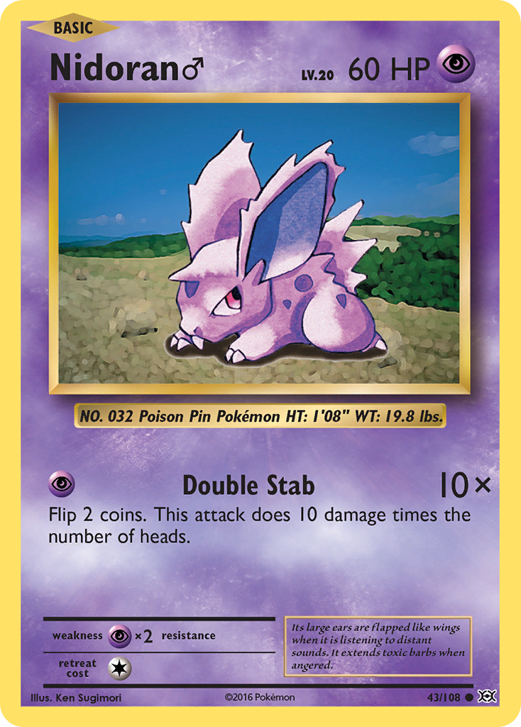 Nidoran (43/108) (Male) [XY: Evolutions] - Destination Retro