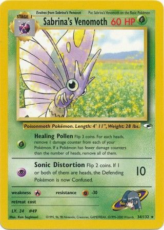 Sabrina's Venomoth (34/132) [Gym Heroes Unlimited] - Destination Retro