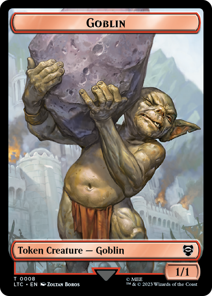 Goblin // Wraith Double-Sided Token [The Lord of the Rings: Tales of Middle-Earth Commander Tokens] - Destination Retro