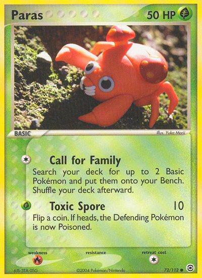Paras (72/112) [EX: FireRed & LeafGreen] - Destination Retro