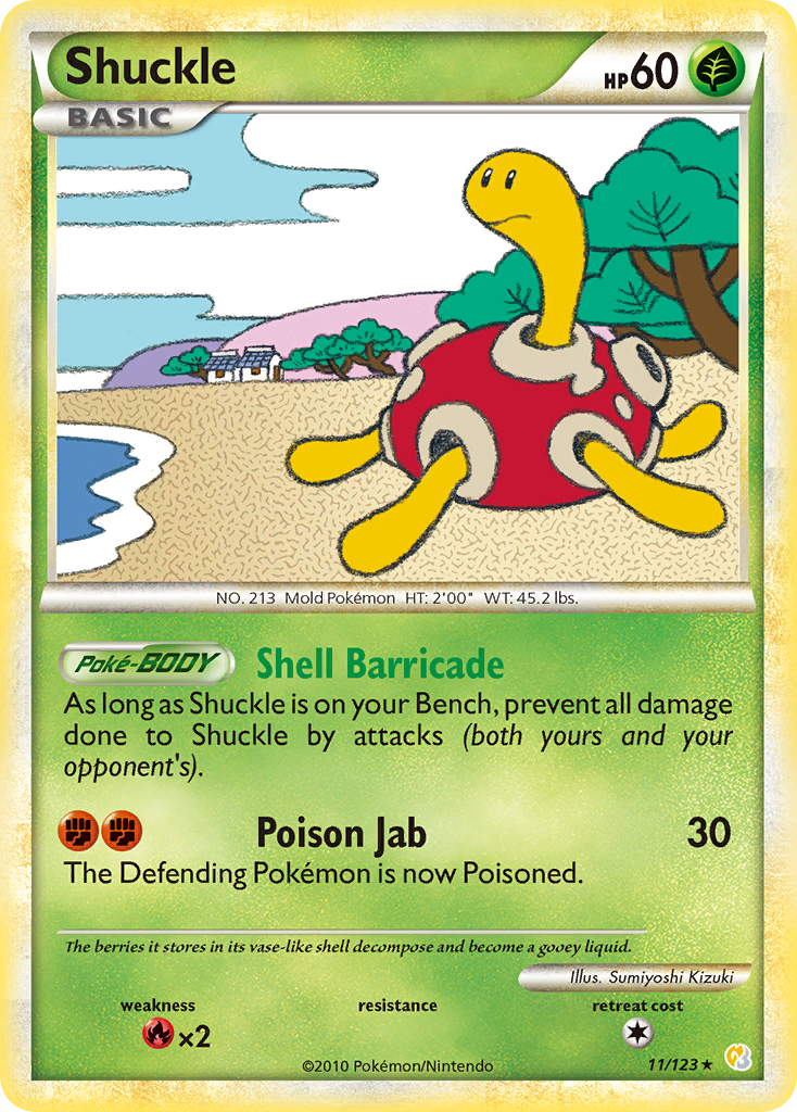 Shuckle (11/123) [HeartGold & SoulSilver: Base Set] - Destination Retro