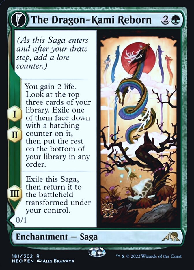 The Dragon-Kami Reborn // Dragon-Kami's Egg [Kamigawa: Neon Dynasty Prerelease Promos] - Destination Retro