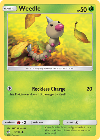 Weedle (3/181) [Sun & Moon: Team Up] - Destination Retro
