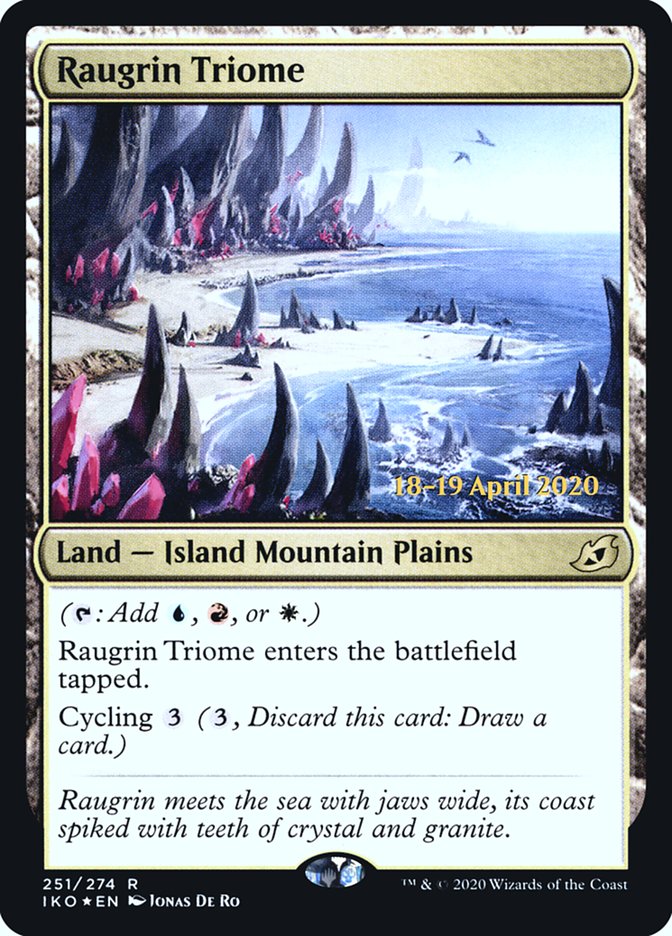Raugrin Triome  [Ikoria: Lair of Behemoths Prerelease Promos] - Destination Retro