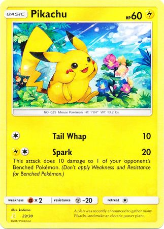 Pikachu (29/30) [Sun & Moon: Trainer Kit - Lycanroc & Alolan Raichu] - Destination Retro