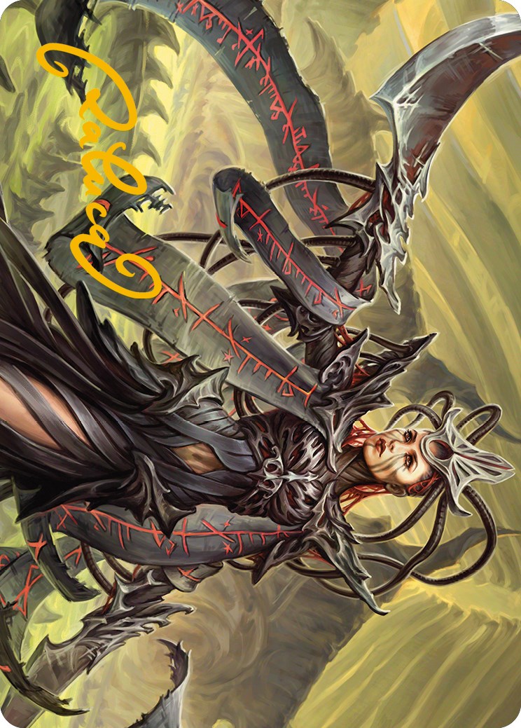 Testament Bearer Art Card (Gold-Stamped Signature) [Phyrexia: All Will Be One Art Series] - Destination Retro