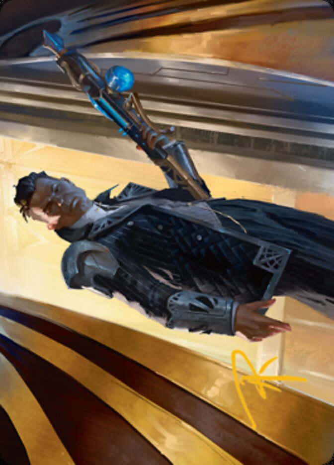 Backup Agent Art Card (Gold-Stamped Signature) [Streets of New Capenna Art Series] - Destination Retro