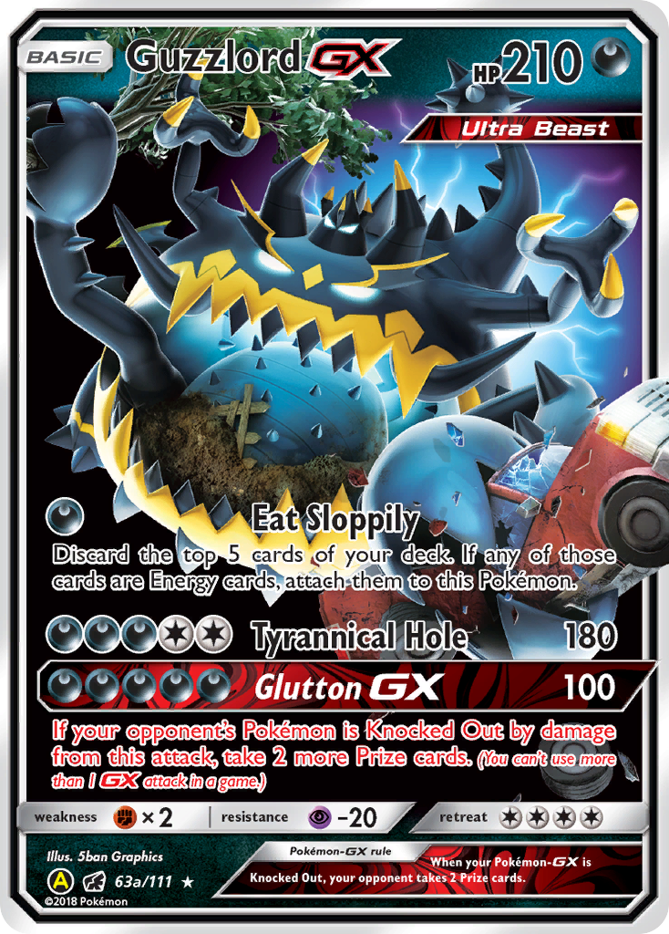 Guzzlord GX (63a/111) [Alternate Art Promos] - Destination Retro