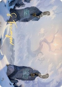 Snow-Covered Plains (276) Art Card (Gold-Stamped Signature) [Kaldheim: Art Series] - Destination Retro