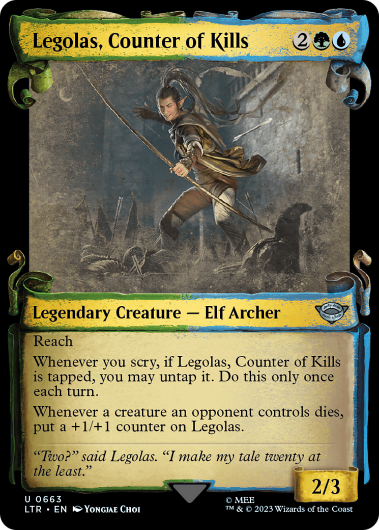 Legolas, Counter of Kills [The Lord of the Rings: Tales of Middle-Earth Showcase Scrolls] - Destination Retro