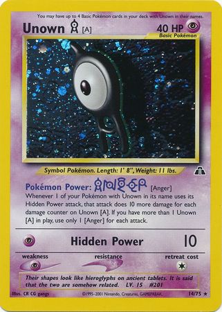 Unown [A] (14/75) [Neo Discovery Unlimited] - Destination Retro