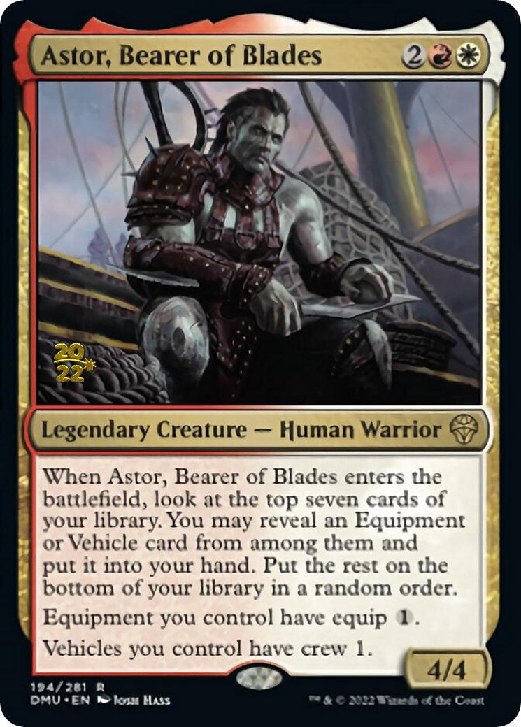 Astor, Bearer of Blades [Dominaria United Prerelease Promos] - Destination Retro