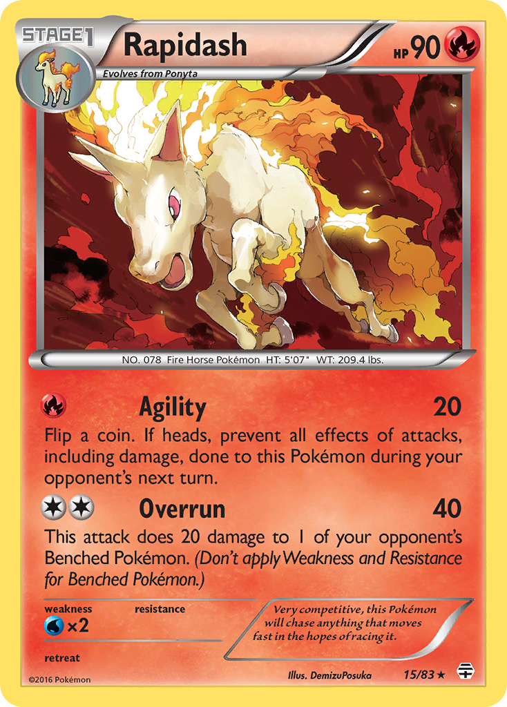 Rapidash (15/83) [XY: Generations] - Destination Retro
