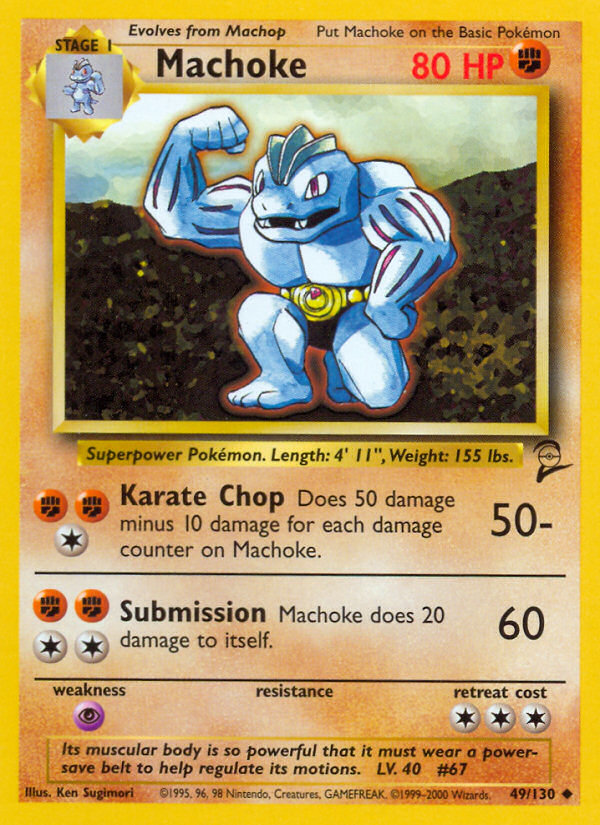 Machoke (49/130) [Base Set 2] - Destination Retro