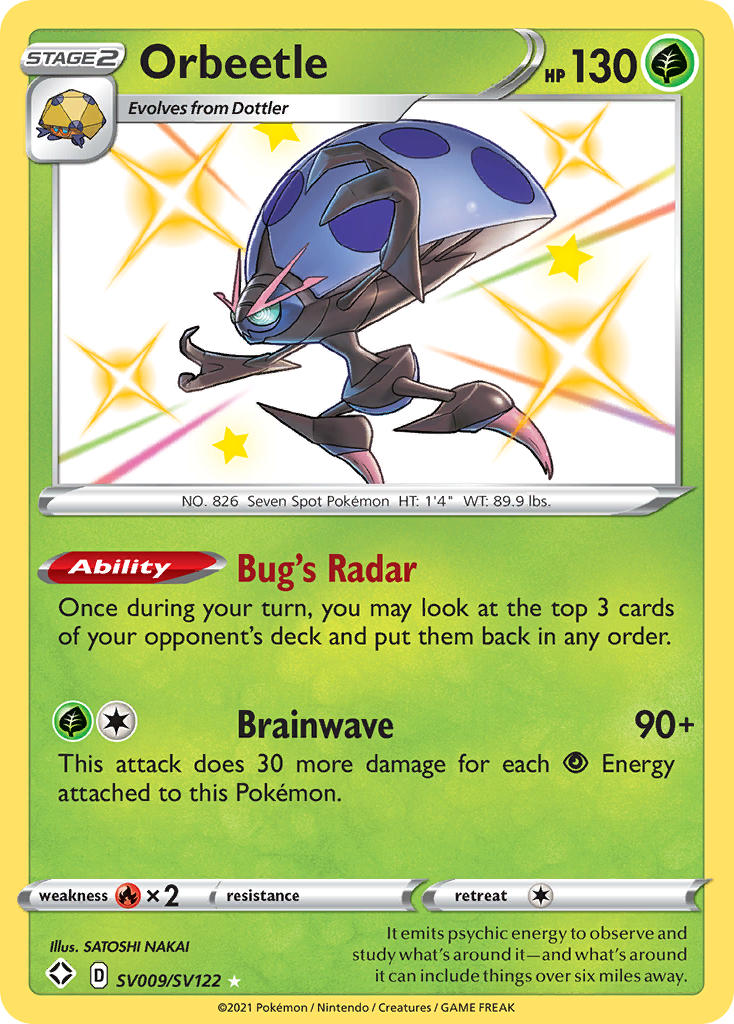 Orbeetle (SV009/SV122) [Sword & Shield: Shining Fates] - Destination Retro