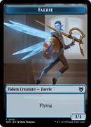 Faerie // Saproling Double-Sided Token [Wilds of Eldraine Commander Tokens] - Destination Retro
