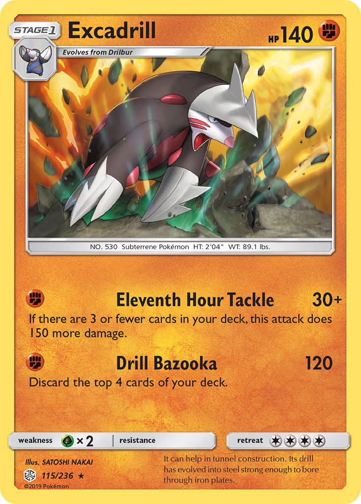 Excadrill (115/236) [Sun & Moon: Cosmic Eclipse] - Destination Retro
