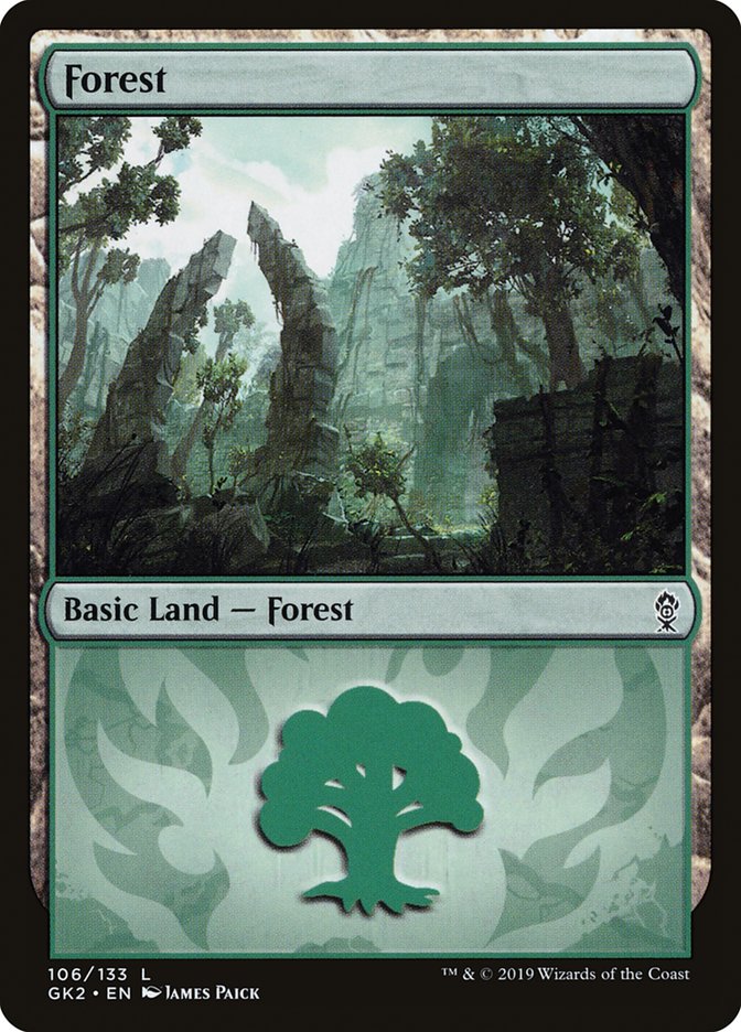 Forest (106) [Ravnica Allegiance Guild Kit] - Destination Retro