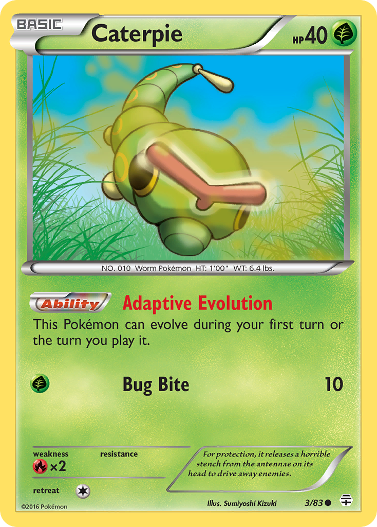 Caterpie (3/83) [XY: Generations] - Destination Retro