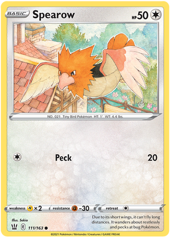 Spearow (111/163) [Sword & Shield: Battle Styles] - Destination Retro
