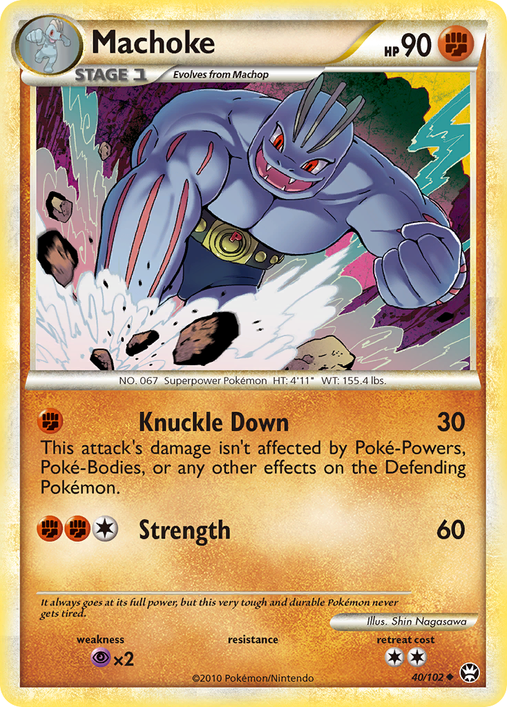 Machoke (40/102) [HeartGold & SoulSilver: Triumphant] - Destination Retro