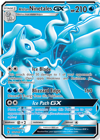 Alolan Ninetales GX (132/145) [Sun & Moon: Guardians Rising] - Destination Retro