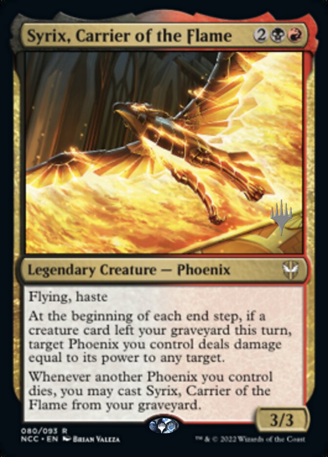Syrix, Carrier of the Flame (Promo Pack) [Streets of New Capenna Commander Promos] - Destination Retro
