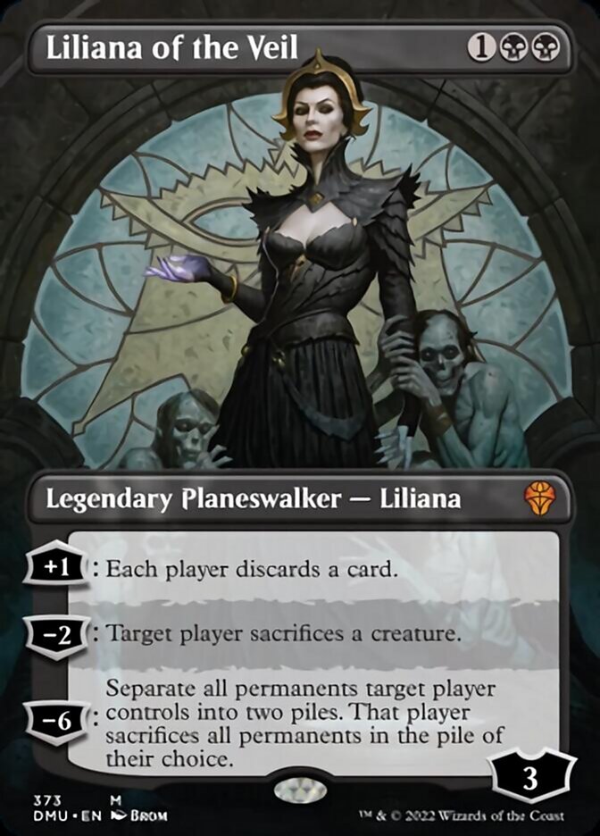 Liliana of the Veil (Borderless) [Dominaria United] - Destination Retro
