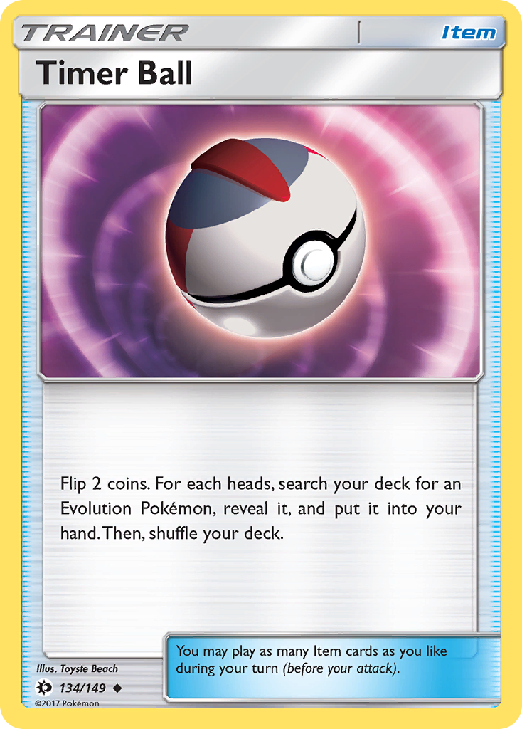 Timer Ball (134/149) [Sun & Moon: Base Set] - Destination Retro