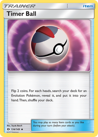 Timer Ball (134/149) [Sun & Moon: Base Set] - Destination Retro