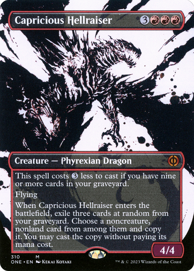 Capricious Hellraiser (Borderless Ichor) [Phyrexia: All Will Be One] - Destination Retro