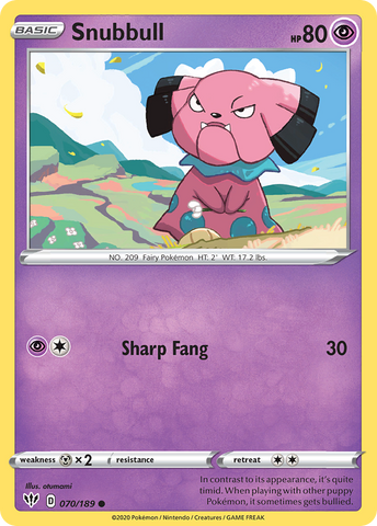 Snubbull (70/189) [Sword & Shield: Darkness Ablaze] - Destination Retro