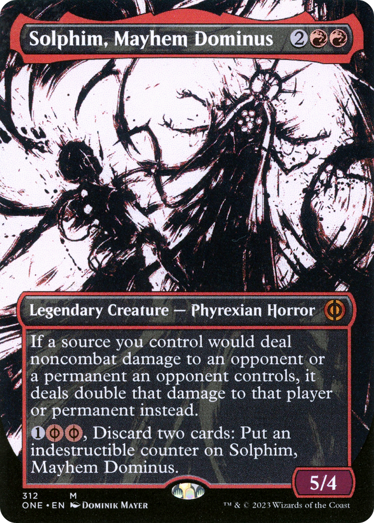 Solphim, Mayhem Dominus (Borderless Ichor) [Phyrexia: All Will Be One] - Destination Retro
