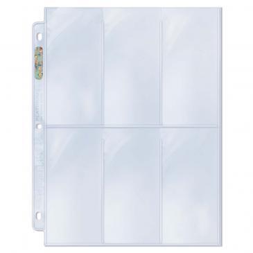 6-Pocket Platinum Page with 2-1/2" X 5-1/4" Pockets - Destination Retro