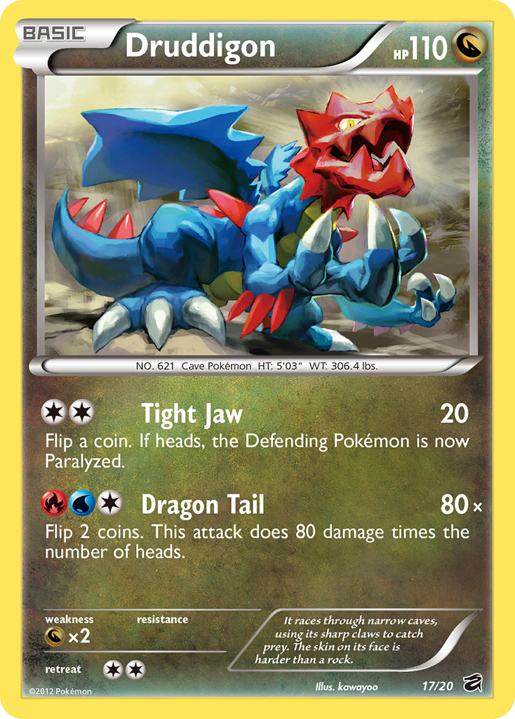 Druddigon (17/20) [Black & White: Dragon Vault] - Destination Retro