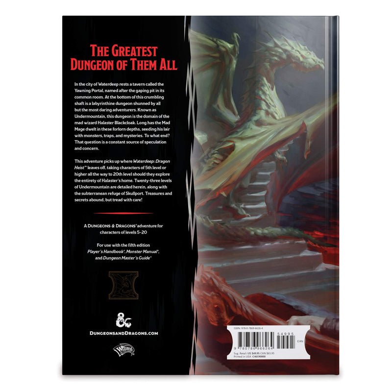 DUNGEONS & DRAGONS - ADVENTURE BOOK - WATERDEEP: DUNGEON OF THE MAD MAGE - Destination Retro