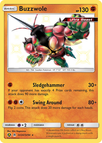Buzzwole (SV24/SV94) [Sun & Moon: Hidden Fates - Shiny Vault] - Destination Retro