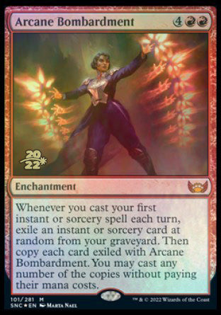 Arcane Bombardment [Streets of New Capenna Prerelease Promos] - Destination Retro