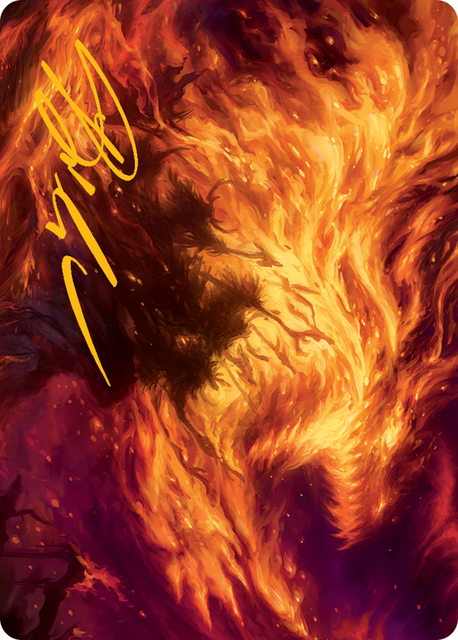 Stoke the Flames Art Card (Gold-Stamped Signature) [March of the Machine Art Series] - Destination Retro