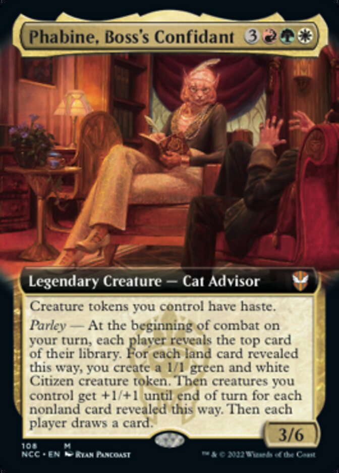 Phabine, Boss's Confidant (Extended Art) [Streets of New Capenna Commander] - Destination Retro