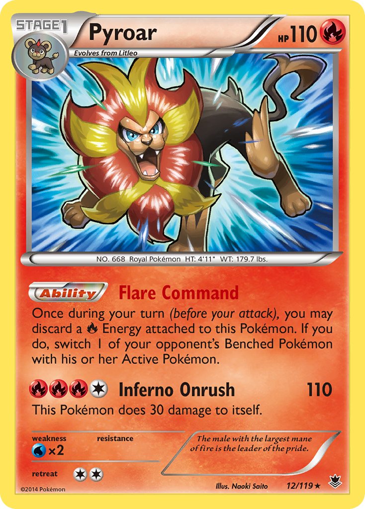 Pyroar (12/119) (Theme Deck Exclusive) [XY: Phantom Forces] - Destination Retro