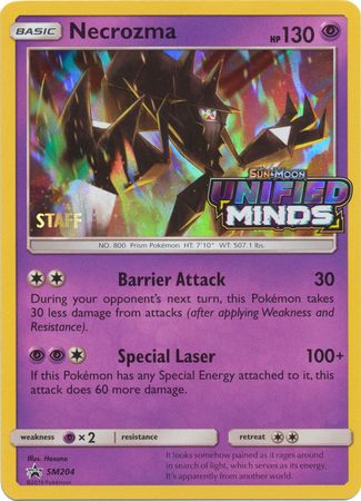 Necrozma (Staff Prerelease Promo) (SM204) [Sun & Moon: Black Star Promos] - Destination Retro
