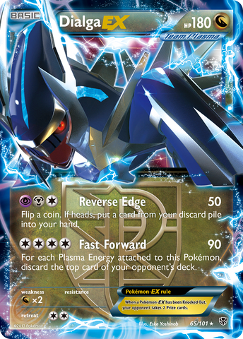 Dialga EX (65/101) [Black & White: Plasma Blast] - Destination Retro