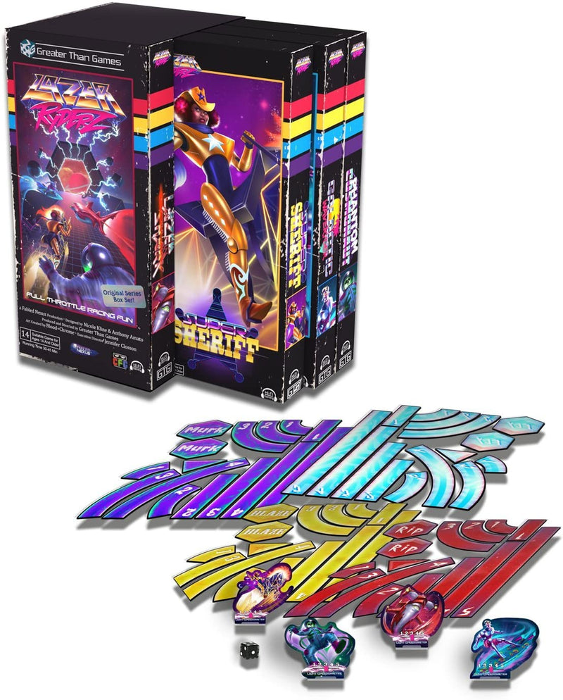Greater Than Games Lazer Ryderz Board Game - Destination Retro